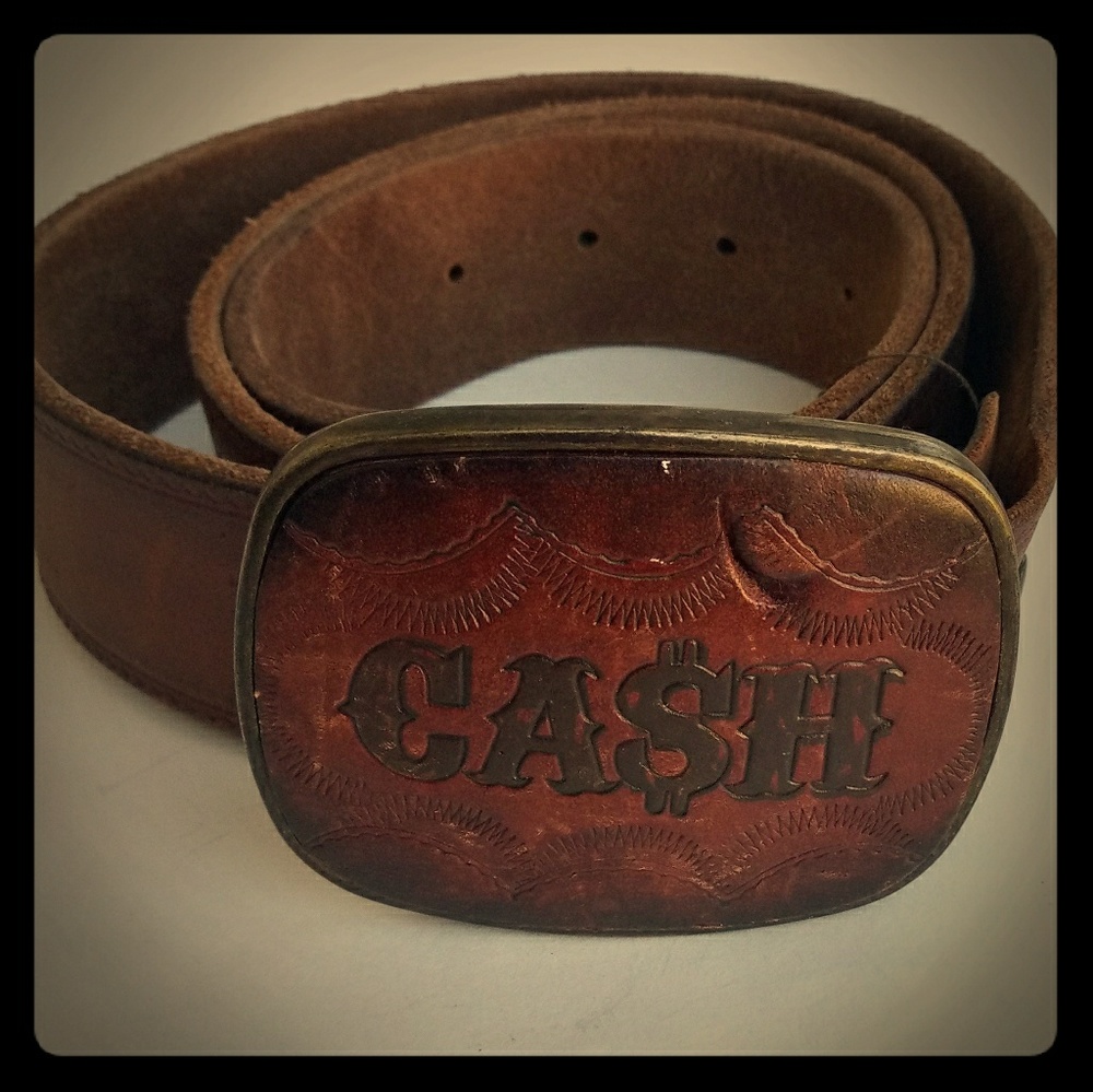 5/$25     "CASH" belt /buckle combo
